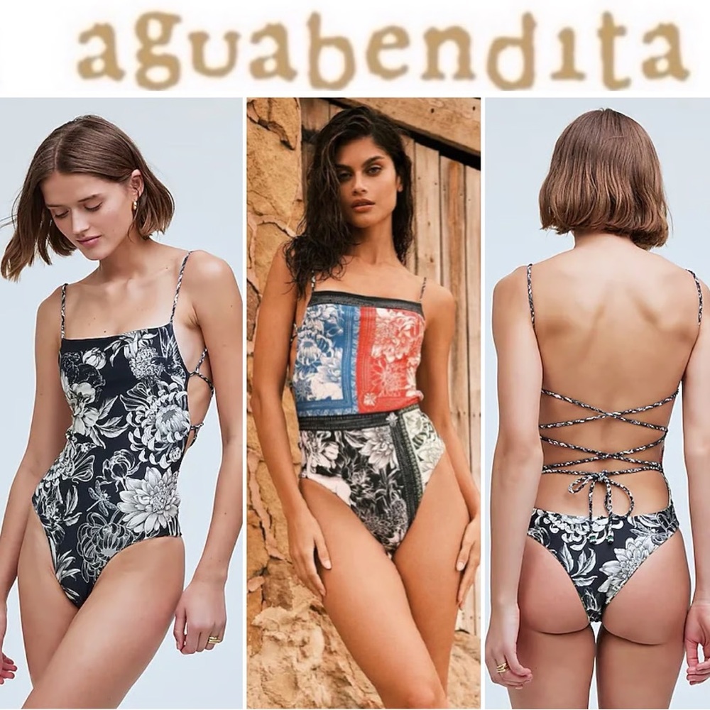 Agua Bendita Green Botanical Swimwear